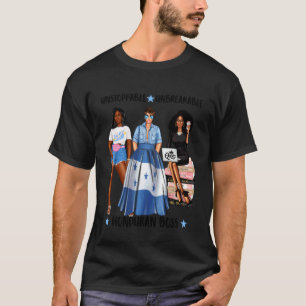 T-shirt Femme latine forte afro hondurienne patron drapeau