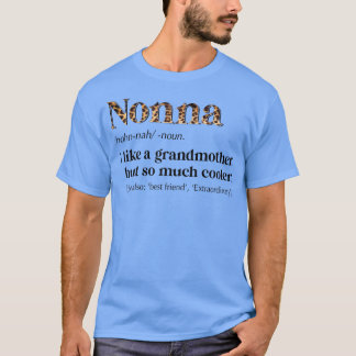 T-shirt Femme Léopard Nonna Définition Drôle Grandma Cadea