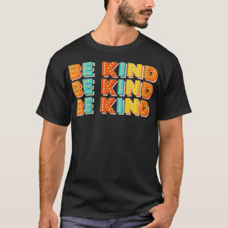 T-shirt Femme lettre Be Kind impression en lumières col en