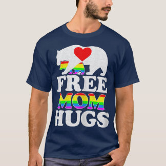 T-shirt Femme LGBTQ Pride Mama Bear Rainbow Heart Gratuit 