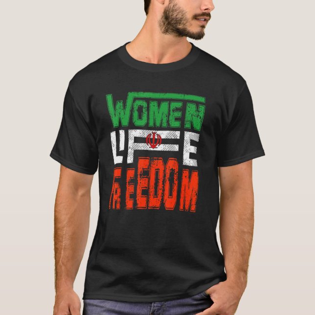 T-shirt Femme Liberté de vie Iran Zan Zendegi Azadi Perse (Devant)