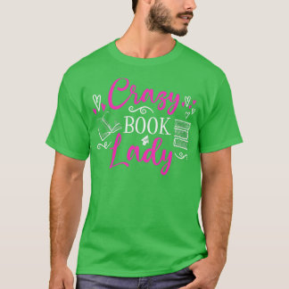 T-shirt Femme livre fou dame