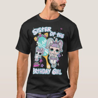 T-shirt Femme LOL Soeur Surprise De L'Anniversaire Fille V