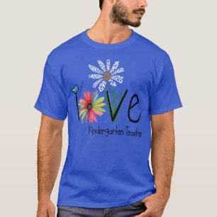 T-shirt Femme Love Daisy Flower Enseignant