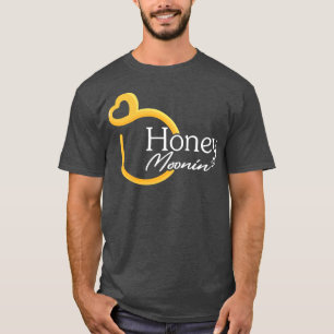 T-shirt Femme Lune de miel en miel Lune de miel Lune de ma