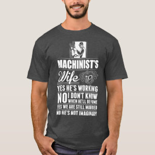 T-shirt Femme Machiniste Oui Il Travaille Pas Imaginaire