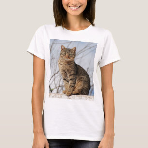 T-shirt femme Mackerel Tabby Chat