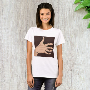 T-shirt femme main personne