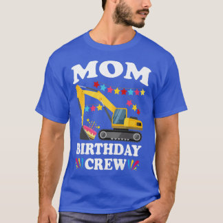 T-shirt Femme Maman Anniversaire Crew Construction Camion 