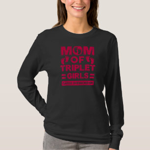T-shirt Femme Maman De Triplet Girls Classic Overachiever