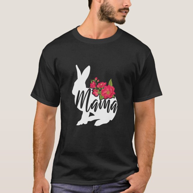 T-shirt Femme maman maman maman maman maman Kawaii Bunny E (Devant)