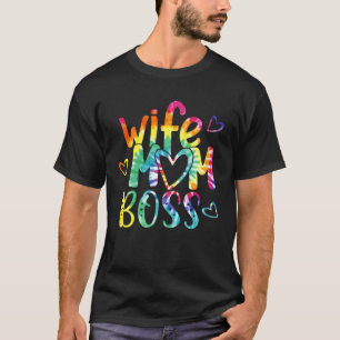 T-shirt Femme Maman Patron Joyeux Fête des Mères Tie Dye M