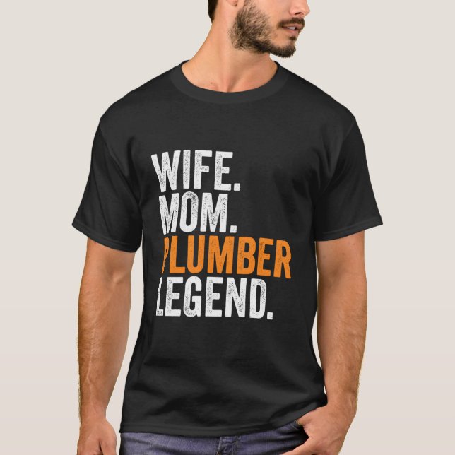 T-shirt Femme Maman Plumber Legend Funny Occupation Office (Devant)