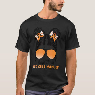 T-shirt Femme Maman RSD CRPS Guerrier Messy Bun Orange Rib