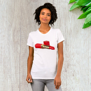 T-shirt femme maquillage rouge à lèvres