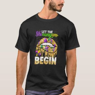 T-shirt Femme Mardi Gras Lèvres Queen Costume Femmes Laiss
