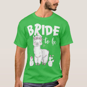 T-shirt Femme Mariée À Être L'Équipe Mariée Cute Llama Alp