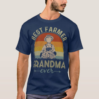 T-shirt Femme Meilleur Agricole Grand-mère Jamais Rétro De