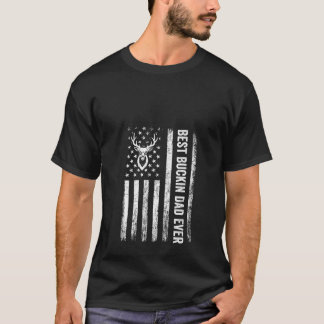 T-shirt Femme Meilleur Buckin Papa Jamais USA American Fla