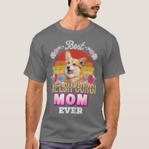 T-shirt Femme Meilleur Chien Maman Jamais Gallois Corgi Fl