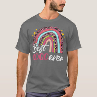 T-shirt Femme Meilleur Gogo Ever Leopard Arc-en-ciel drôle