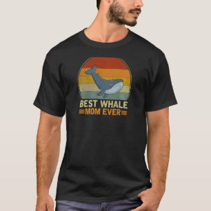 T-shirt Femme Meilleure baleine Maman Jamais Rétro Baleine