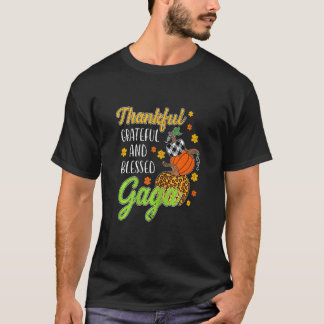 T-shirt Femme Merci Grateful Gaga Bienheureux Automne auto