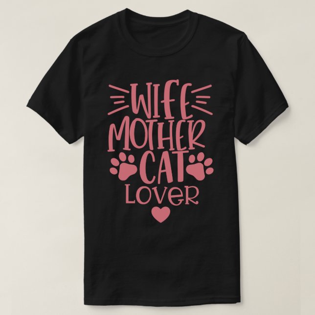 T-shirt Femme Mère Amoureux des chats Funny Chat Mère Cita (Design devant)