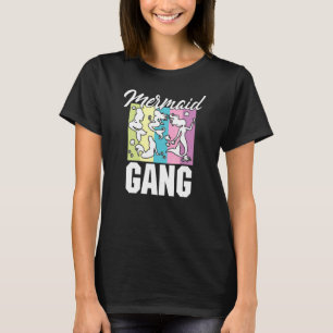 T-shirt Femme Mermaid Gang Amusante Escouade Anniversaire