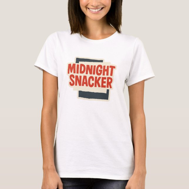 T-shirt femme Midnight Snacker Retro Block Text (Devant)