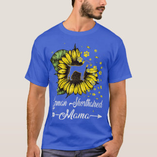 T-shirt Femme mignonne Allemand Rondes Mama Sunflower Chie