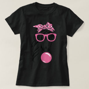 T-shirt Femme Mignonne Fille Cheval Avec Bandana Bandeau e