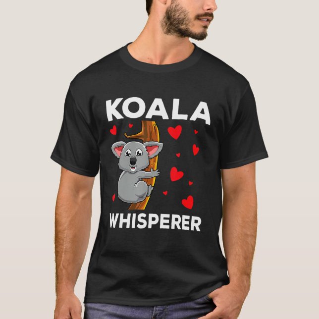 T-shirt Femme mignonne Hommes Enfants Koala Ours Zookeeper (Devant)