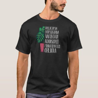 T-shirt Femme mignonne Monstera Plante Variétés Monstera