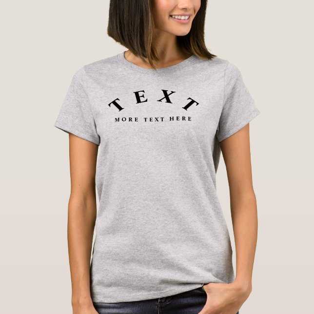 T-shirt Femme Modèle personnalisé Moderne Acier clair gris (Devant)