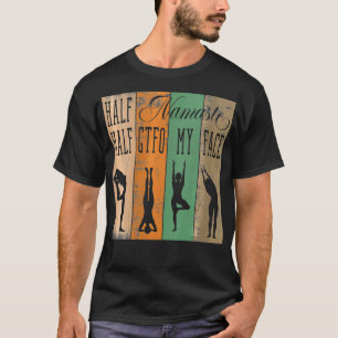 T-shirt Femme moitié Namaste moitié GTFO Mon visage VNeck2