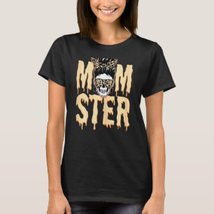 T-shirt Femme Momster Crâne Maman Monster Orange Leopard H
