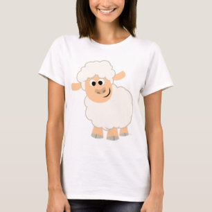 T-shirt femme mouton caricature mignonne