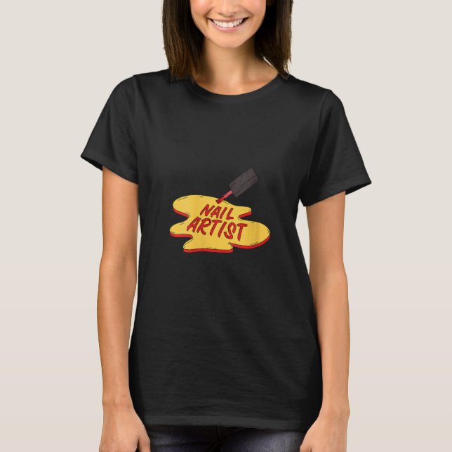 T-shirt Femme Nail Artiste Nail Polonais Expert Salon de B (Devant)