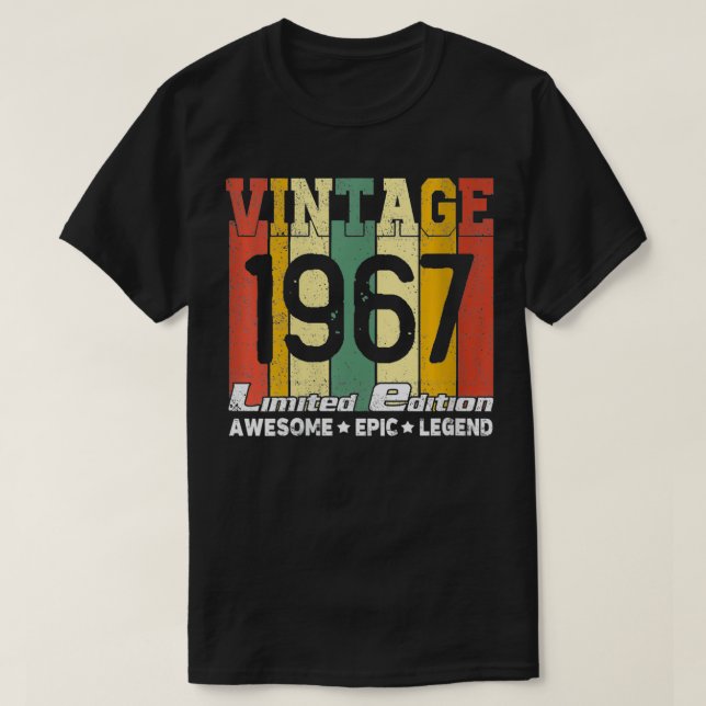 T-shirt Femme Née En 1967 54e Anniversaire Cadeau Awesome  (Design devant)