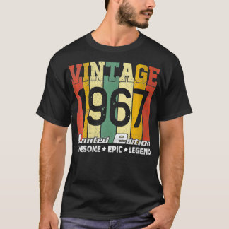 T-shirt Femme Née En 1967 54e Anniversaire Cadeau Awesome 