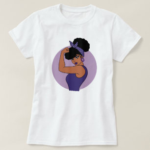 T-shirt femme noire forte