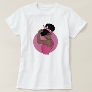 T-shirt femme noire forte