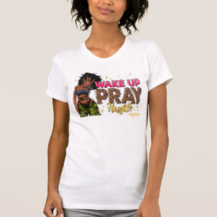 T-shirt Femme noire spirituelle avec la grâce divine
