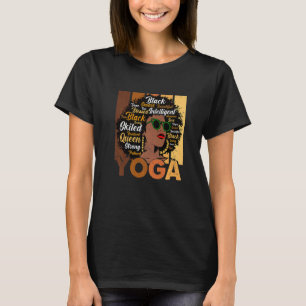 T-shirt Femme Noire Yoga Afro Mélanine Cool Mois de l'Hist
