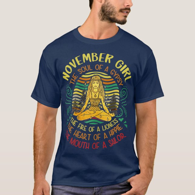 T-shirt Femme Novembre Fille L'âme d'un yoga tzigane (Devant)