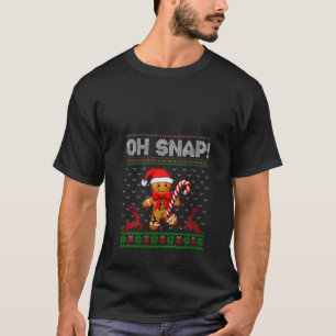 T-shirt Femme Oh Snap Gingerbread Homme Cookie Christmas F