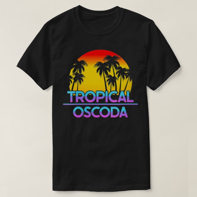 T-shirt Femme Oscoda Michigan Funny Ironic Météo VNeck (Design devant)