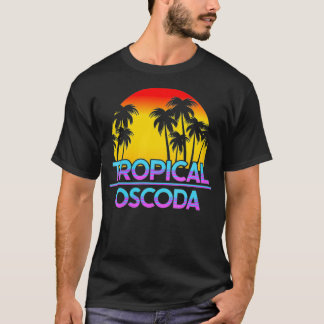 T-shirt Femme Oscoda Michigan Funny Ironic Météo VNeck