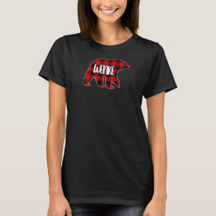 T-shirt Femme Ours Wenke Custom Buffalo Rouge Plaid Christ